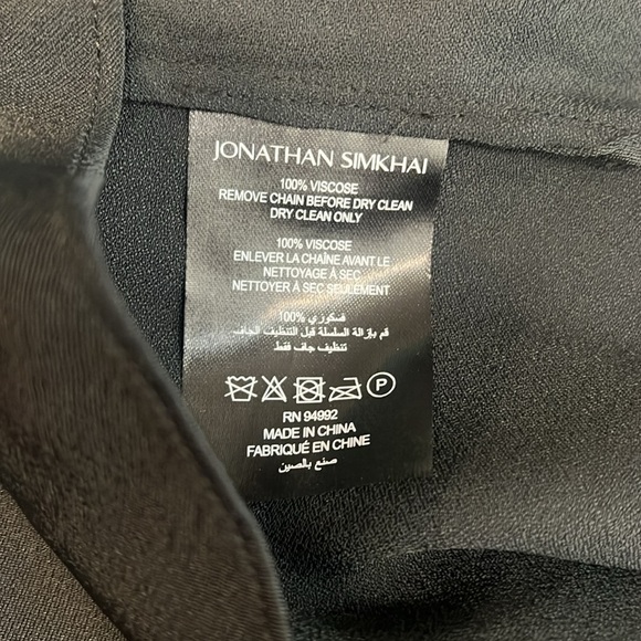 Jonathan Simkhai Krishna Top in Black & Gold Size XS - Picture 9 of 9